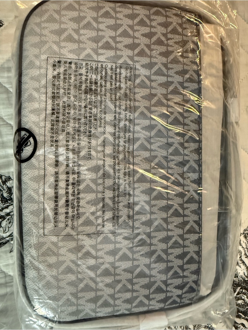 Michael Kors Gray Monogram Crossbody Bag